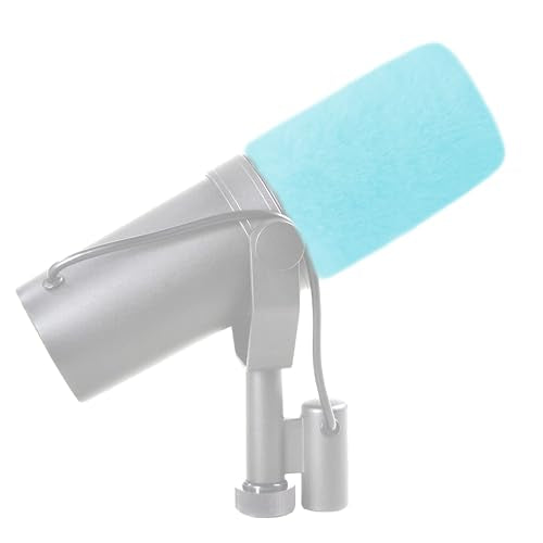 LEFXMOPHY SM7B Pop Filter for Shure SM7B SM7dB Vocal Microphone Replacement Windscreen, Greenish Blue Furry Wind Muff Deadcat Cover - color: BLUE