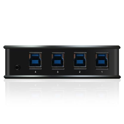 IOGEAR 4x4 USB 3.0 Peripheral Sharing Switch - Share 4 USB Devices Between 4 Computers - LED Indicators - Cables & Remote Included - PC - MAC - Printer - Scanner - Mouse/Keyboard and More - GUS434 - size: 4x4, style: USB 3.0