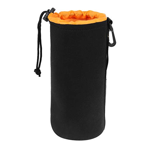 X-Large Camera Lens Pouch, Extra Large Thick Protective Neoprene Bag Storage Cover Case with Drawstring Design, Soft Plush Interior for Canon, for Nikon, for Sony DSLR Lenses (XL Size) - size: XL: 10cm x 25cm (D x H)