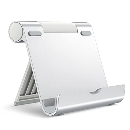 JETech Tablet Stand, Adjustable Portable Desktop Holder, Foldable Dock for iPad/iPad Pro/Air/Mini, Galaxy Tab A8/A7 Lite/A7/S8/S7, Kindle, Tab/Phones(4-11"), Sliver - color: Silver