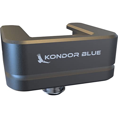 KONDOR BLUE | Cold Shoe Receiver Mount Plate | 1/4”-20 Camera Accessory Cold Shoe Adapter for Microphones, Lights & Monitors, Rubber O-Ring, Ultra-Lightweight | Gray