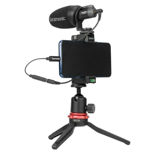 Saramonic SR-C2003 Female 3.5mm TRS to USB-C Stereo or Mono Microphone & Audio Adapter Cable to Record into iPhone 15, Android Mobile Devices, Computers, new iPad & More