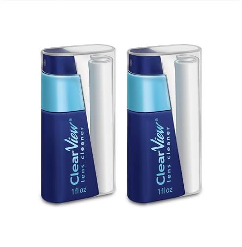 Portable Lens Cleaner Kit – Eyeglass Lens Cleaner Spray Kit with Refillable Spray + Microfiber Cloth, Compact Eyeglass Cleaners Spray, Safe for All Lenses, Travel Size Cleaning Set