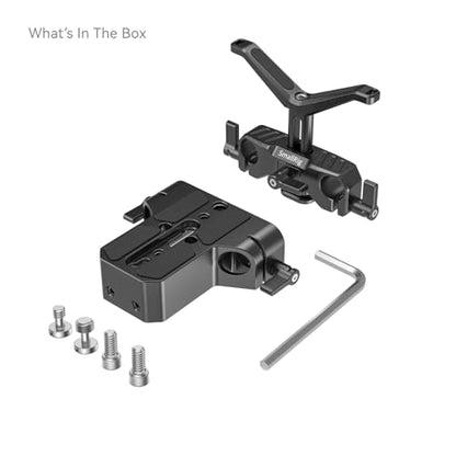 SMALLRIG Camera Base Plate Kit with 15mm LWS Rod Rail Clamp, 15mm Lens Support for Sony A6500 A6600 A6300, for Canon R5 R6, for Sony A7SIII / A7III, Both for Cameras & Cages - 4959 - style: Base Plate+Lens Support