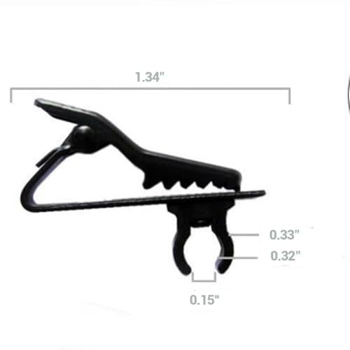 7 Pcs Lapel Microphone Clips Replacement Kit, 2Pcs Lavalier Mic Clips Plastic Tie Clips Lavalier Microphone Clips, 5 Pcs Windscreen Foam Cover and 2 Pcs Wire Clips