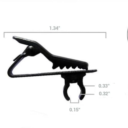 7 Pcs Lapel Microphone Clips Replacement Kit, 2Pcs Lavalier Mic Clips Plastic Tie Clips Lavalier Microphone Clips, 5 Pcs Windscreen Foam Cover and 2 Pcs Wire Clips