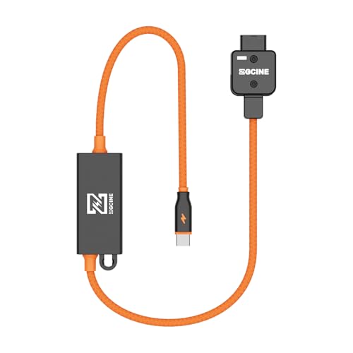 ZGCINE DT-PD 20" D-Tap to USB-C PD 2-Way V-Mount Charger Braided Power Delivery Cable for V-Mount Battery,Mirrorless Cameras, Phones &More