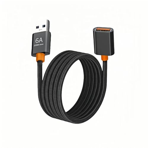 USB Extension Cable 5FT,USB 2.0 Type A Male to Female USB Extender Cord Nylon Braided 480Mbps Data Transfer for Keyboard, Webcam, Mouse, Gamepad, Flash Drive, Printer, Camera and More - color: Black 1.5M