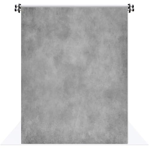 5X7 FT Abstract Grey Portrait Photography Backdrops with Pocket on Top for Professional Photo Studio Booth Props - color: Light Grey, size: 5x7 FT