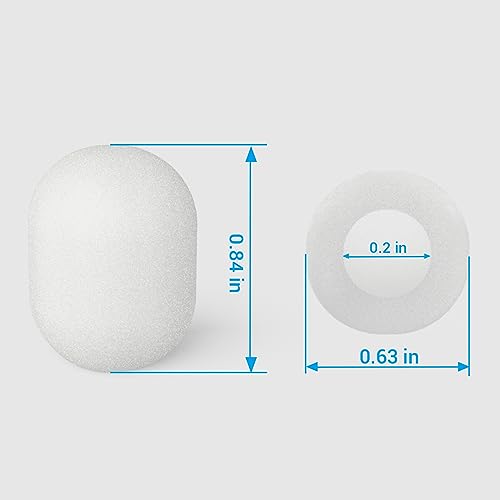Cubilux Foam Cover for Lavalier Lapel Microphone, Windscreen for Mini Clip-On Lav MIC, Foam Cover, 10-Pack, White - color: Foam Cover, 10-Pack, White