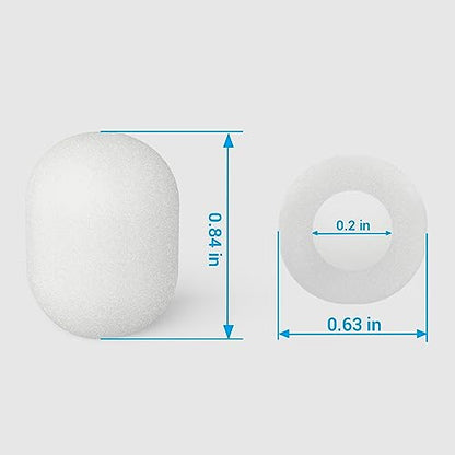Cubilux Foam Cover for Lavalier Lapel Microphone, Windscreen for Mini Clip-On Lav MIC, Foam Cover, 10-Pack, White - color: Foam Cover, 10-Pack, White
