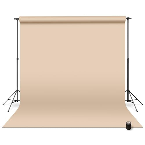 Denny Manufacturing - Seamless Paper Backdrop for Photography, Buff Seamless Paper Roll (86 in x 36 ft) Includes Free Roll Black Gaffer Tape (2 in x 13 ft) - color: Buff, size: 86 in x 36 ft