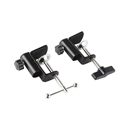 Desk Table Mount Clamps, 4 Pack Universal Desk C-Clamp with 1/2" Thread Hole for Swing Arm Magnifying Desk Lamp Microphone Camera (A) - size: A