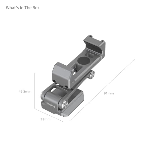SMALLRIG Metal Phone Mount with Baseplate for Arca-Swiss,Compatible for DJI RS 4 Mini & RS 3 Mini, Phone Mount Adapter Support Free Adjustment Joints, Phone Tripod Mount for iPhone 17/16/15-5338