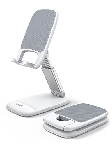 Lamicall White Cellphone Stand, Xmax Gift for Men Women Mother Father Girls Boys Coworkers, Desk Accessories, Telephone Stands, Workspace Organizersf, Gifts for Christmas - color: 1-White