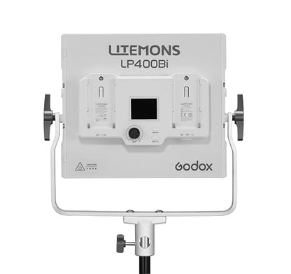 Godox Litemons Bi-Color LED Light Panel for Video & Photography, 36W Output, 2800–6500K CCT, CRI 96, Bluetooth App Control, NP-F Battery Power, Barndoors & Carry Case (LP400Bi)