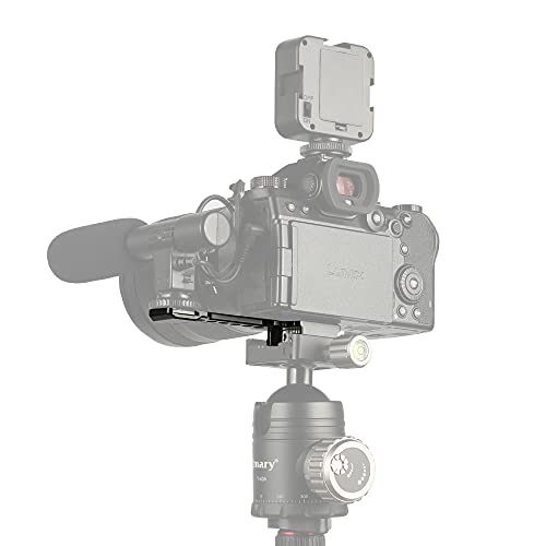 NICEYRIG Cold Shoe Mount Extension Bracket with Quick Release Plate for Arca-Standard Dovetail, DSLR Camera and Tripod Adapter Shoe Mount Cheese Bar for Microphone Flash LED Light - 433