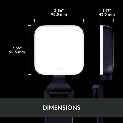 Logitech for Creators Litra Glow Premium LED Streaming Light with TrueSoft- Computer lighting for video conferencing, Zoom meetings, with adjustable mount and desktop app control for PC/Mac - Graphite