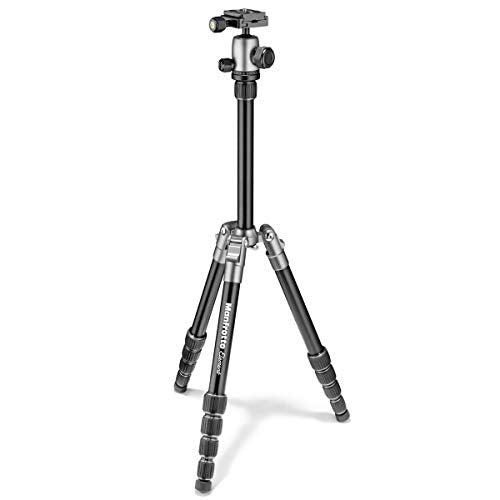 Manfrotto Element Traveller Small Aluminum 5-Section Tripod Kit with Ball Head - color: Gray, size: Element Small 56.3"