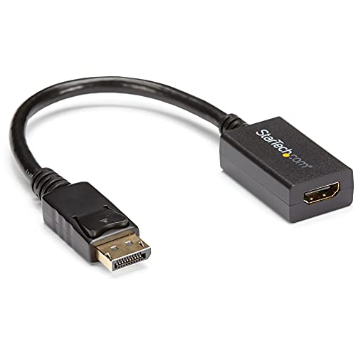 StarTech.com DP2HDMI2 DisplayPort to HDMI Video Adapter Converter | DisplayPort 1.2 to HDMI, Monitor/TV/display, Passive dongle, Latching DP++, OS independent, 1080p 60Hz, 7.1ch audio, HDCP 1.4 - size: 8 inches
