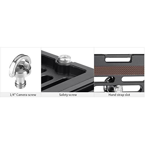 LEOFOTO NP Anti-Slip QR Plate, Retractable Backstop, Safety Screw, Strap Slot, Arca Compatible (NP-50) - size: NP-50