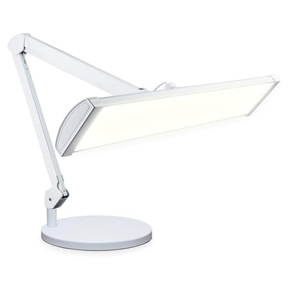 Neatfi 3,500 Lumens LED Desk Lamp with Base – 45W Dimmable | CCT - Adjustable Color Temperature | 3 Light Modes | 540 SMD LEDs | Reading, Craft, Workbench & Office (White-4, 26-Inch Wide Shade) - color: White-4