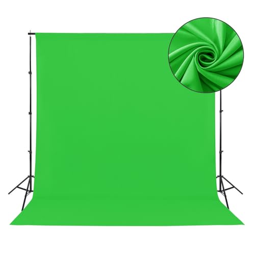 Sugargirl 8FTX10FT Green Screen Backdrop Background for Photography, Polyester Photo Backdrop for Photoshoot, Party, Video and Television (1 Panel) - color: Green, size: 8x10 FT