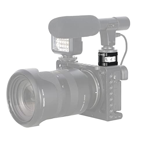 NICEYRIG Cold Shoe Adapter for 1/4’’-20 Thread, Thumbscrew Easy Mounting Cold Shoe Base for Microphone Flash LED Video Light - 499 - style: 1/4'' mount