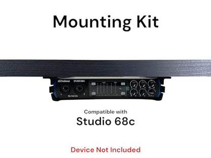 Desk Mount Kit for PreSonus Studio 68c & 24c - Under Desk Mount Brackets with Reversible Clips - Secure Mounting Accessories