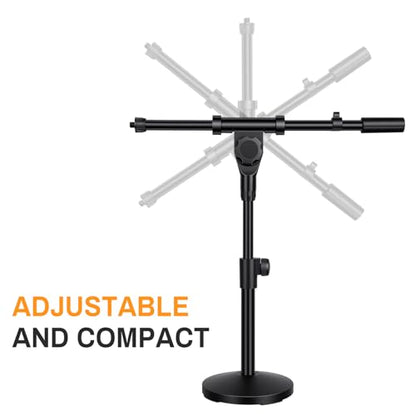AODSK Desktop Microphone Stand, Height-Adjustable, Compatible with Multiple Microphone Sizes, Non-Slip Stable Base(AS-DMS1)