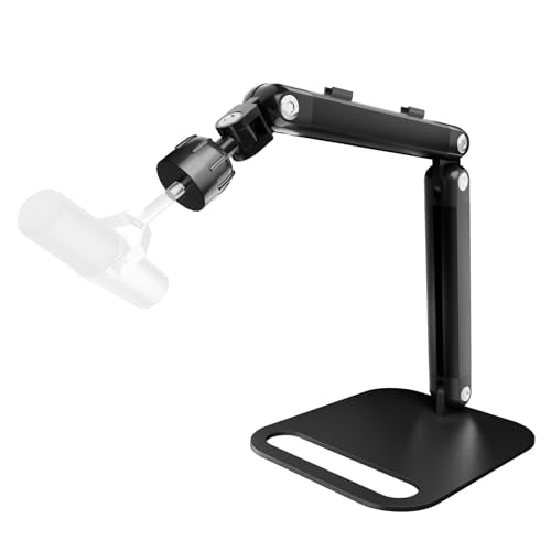 Adjustable Desktop Microphone Stand, Microphone Arm Mic Stand for Fifine AM8, K669B, Blue Yeti, HyperX QuadCast, SoloCast & AT2020, Studio Webcams Recording/Podcasting/Streaming
