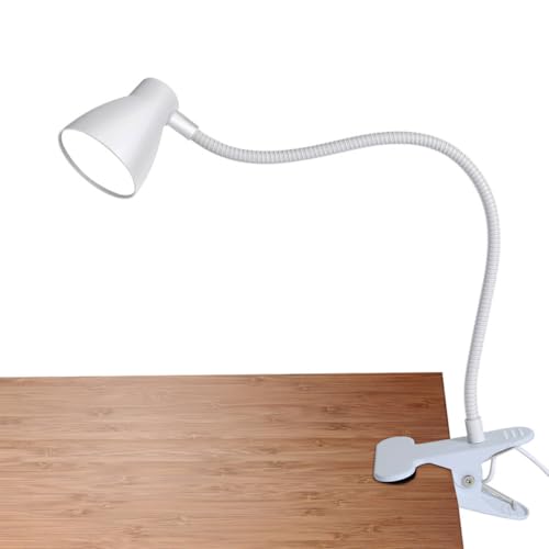 Clamp Desk Lamp, Clip on Reading Light, 3000K-6500K Adjustable Color Temperature, Multiple Illumination Modes, CRI>90, 6Watts (Adapter Included) - size: 1 Pack Small Clip Lamp