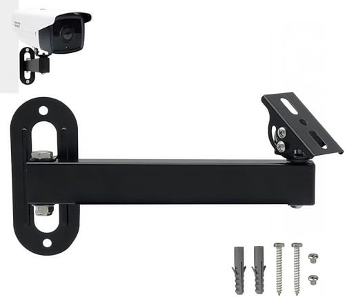 8" Long Arm Bracket 180 Degree Rotatable Projector Wall Mount Stand Bracket for Security CCTV Camera Wall Corner Mount Projector Metal Bracket