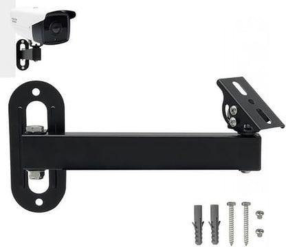 8" Long Arm Bracket 180 Degree Rotatable Projector Wall Mount Stand Bracket for Security CCTV Camera Wall Corner Mount Projector Metal Bracket