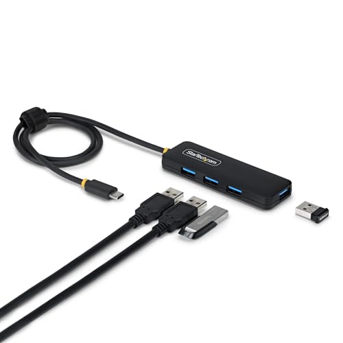 StarTech 4-Port USB-C Hub 5Gbps with 4X USB-A, 2ft Cable (H5C4A-USB-HUB-2) - size: 2 ft, style: USB-C