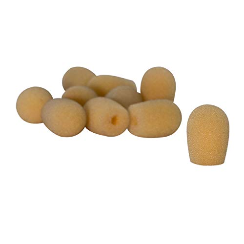 OnStage On-Stage ASWS20N10 Tan Windscreens for Headset Microphones, 10 Pack - color: Tan, size: 10 Pack