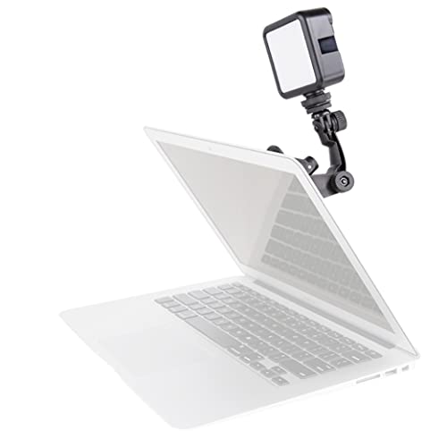 Foto&Tech Dimmable LED Laptop Lighting Kit, Rechargeable 2100mAH Light Panel with Diffuser and Strong Suction Cup, Video Camera Light for Web Conference Zoom Call Online Broadcast Live Streaming