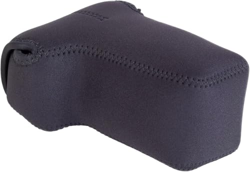 OP/TECH USA Soft Pouch – Compact digital camera case, lightweight accessories pouch, sleek neoprene sleeve for DSLR, perfect for backpacks & travel – durable protection in style D-Midsize Zoom | Black - color: Black, style: D-midsize Zoom