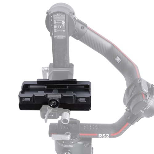 NICEYRIG Extended Quick Release Plate for Manfrotto-Style to Quick Release Clamp for Arca-Swiss, Tripod to Gimbal Adapter Applicable for DJI RS 4/4 Pro/3/3 Pro/2/RSC2, Ronin S - 563