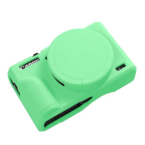 G7X Mark III Case, Soft Silicone Protective Case Cover for Canon Powershot G7X Mark III Digital Camera, Durable Camera Body Skin Protector with Removable Lens Cover - Turquoise - color: Turquoise