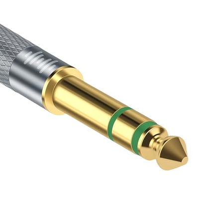 GEEKRIA 6.35mm (1/4") Male to 3.5mm (1/8") Female Jack Stereo Headphones Plug, Aluminum Alloy, Gold Plated Adapter - size: 2.5 X 0.3 inches (6.3 0.8 cm)