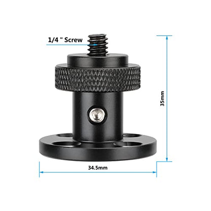 CAMVATE 1/4"-20 Male Thread Screw Support with Wall/Table Mount Round-Shape