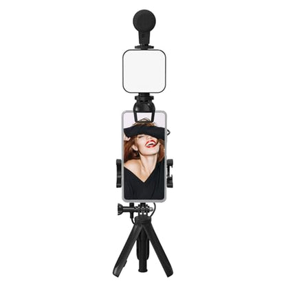 ZJchao Vlogging Kit, Podcast Equipment Bundle Vlog Kit Content Creator with Lights and Microphone for Vlogging and Live Streaming