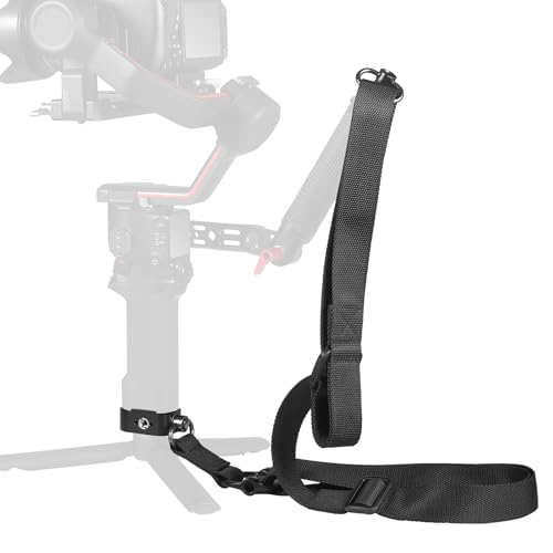 Weight Reducing Adjustable Shoulder Strap, RS4 RS3 Gimbal Shoulder Strap, Gimbal Belt with Baseplate Quick Release QD Buckles, Compatible with Sling Handle for DJI RS 4/RS 4 Pro/RS 3/RS 3 Pro/RS 2 - color: W3207.