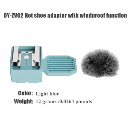 Camera Hot Shoe Wind Muff Adapter Compatible with Sony Zv-1,Zv-1 Ii,Zv-E10,Av-E10M2 and Zv-E1 Accessories Multi-Functional Mic Flash Mount Compatible with External Flash Attachment(1PCS)