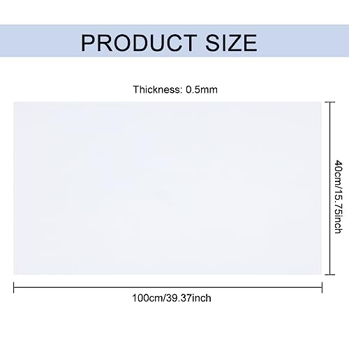 BENECREAT 40x15inch PVC Photography Backdrop, Matte White PVC Vinyl Photo Background for Product Video Photography Photo Studio - color: White