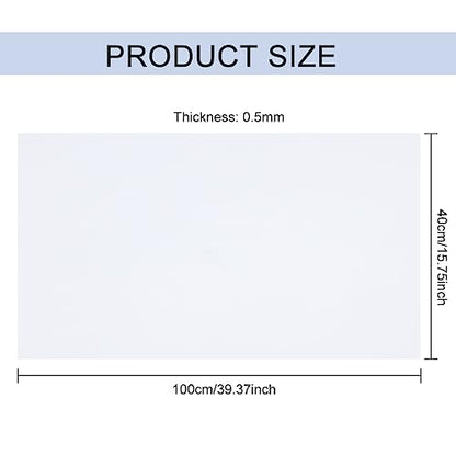 BENECREAT 40x15inch PVC Photography Backdrop, Matte White PVC Vinyl Photo Background for Product Video Photography Photo Studio - color: White