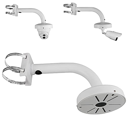 Dome Camera Universal Heavy-Duty Outdoor Security Camera Pole Mount Bracket Universal Security Camera CCTV Security Camera Mount Bracket (1 Pack)(30mm-200mm)