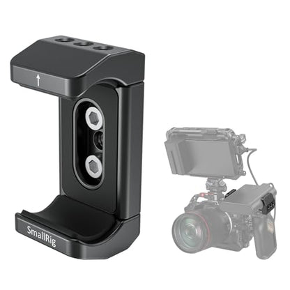SmallRig Aluminum Power Bank Holder, Powerbank Mount Clamp Compatible with Width Range: 53 mm–84 mm (2.1–3.3 inches) and Thickness Range: 0 mm–18 mm (0–0.7 inch) Power Banks - BUB2336