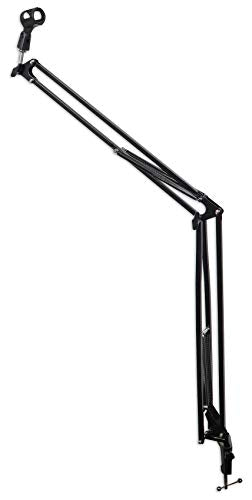Rockville DMS40 40" Microphone Boom Arm Studio Podcast USB Mic Stand | Desk Clamp, Steel Construction, Internal Springs, Articulating, Aluminum Alloy Clamp, Fits desk less than 2" thick - size: 40"